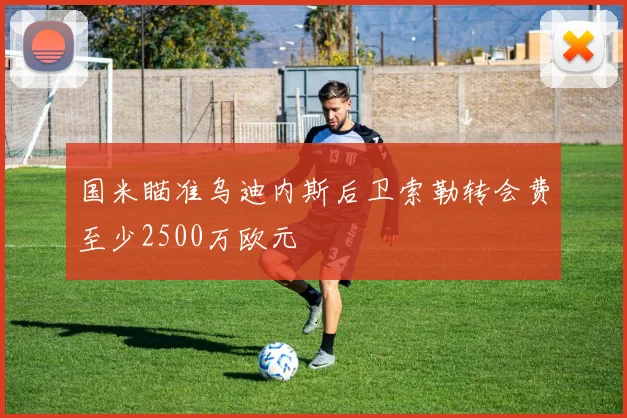 国米瞄准乌迪内斯后卫索勒转会费至少2500万欧元